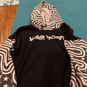 Boys xl black & white ideology hoodie “never doubt”